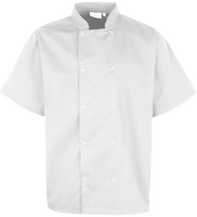 Short Sleeves Kitchen Jacket with Snap Buttons