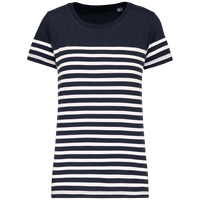 T-shirt marin col rond Bio femme